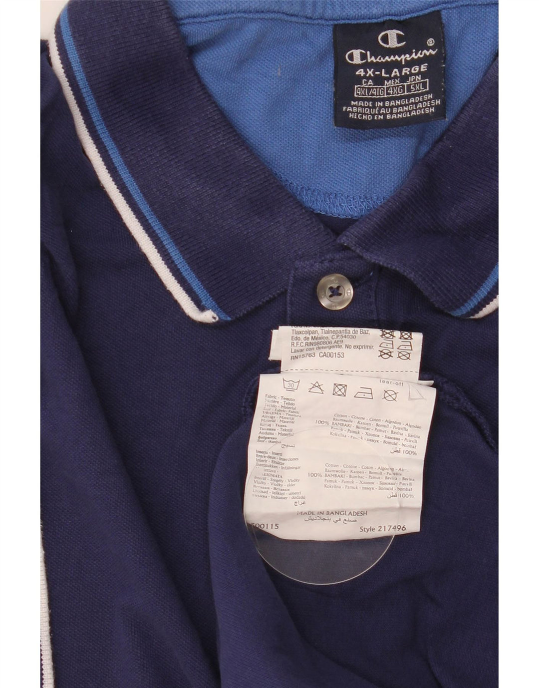 CHAMPION Polo skjorte til mænd 4XL marineblå bomuld