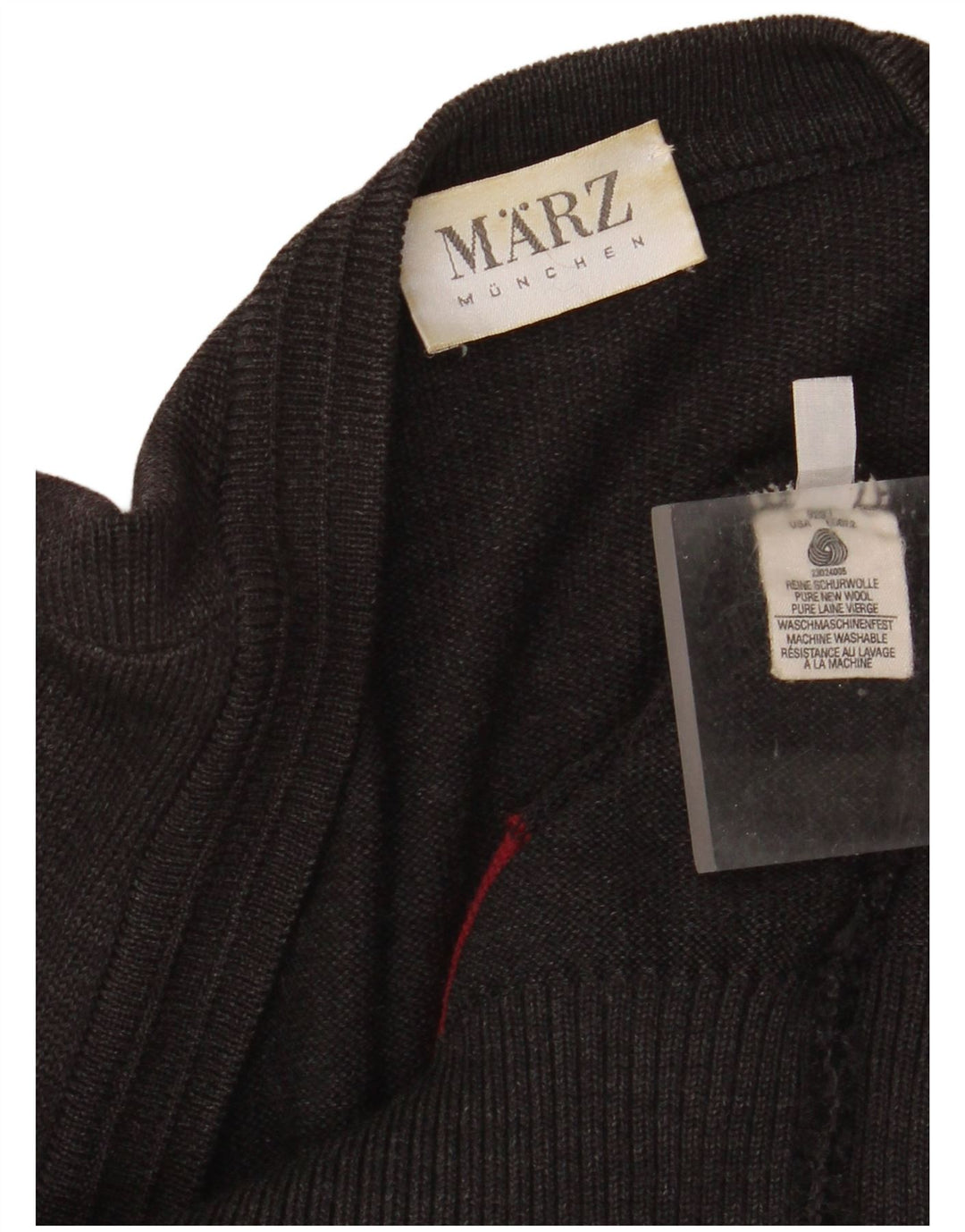 Marz Herre Cardigan Sweater Stor Grå Geometrisk Ny Uld