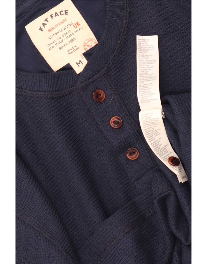 Fat Face Herre Top Langærmet Medium Navy Blue Bomuld