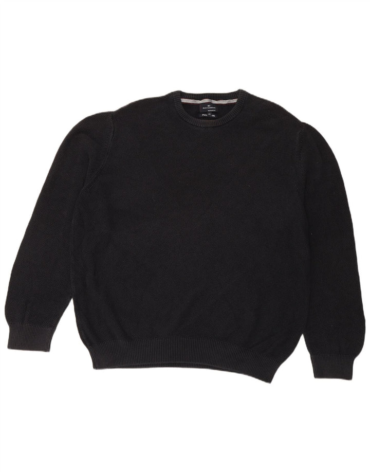 Marks & Spencer Herre Blue Harbor Crew Neck Jumper Sweater 2XL Navy Blue