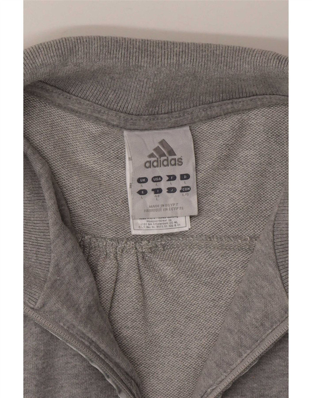 Adidas Dame træningsdragt Topjakke UK 16 Stor Grå Bomuld