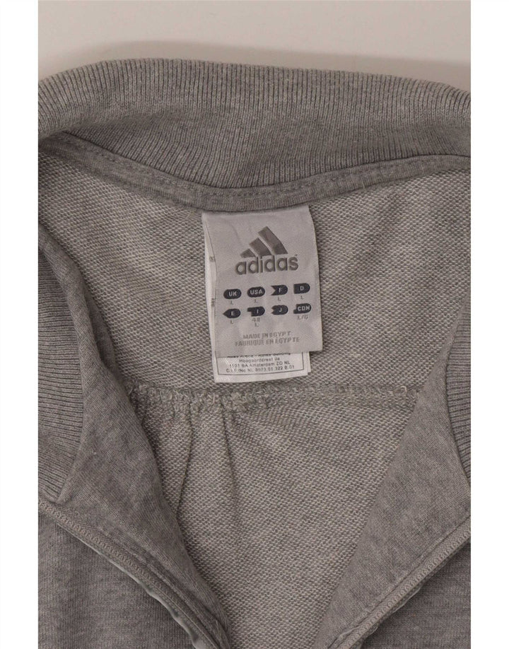 Adidas Dame træningsdragt Topjakke UK 16 Stor Grå Bomuld