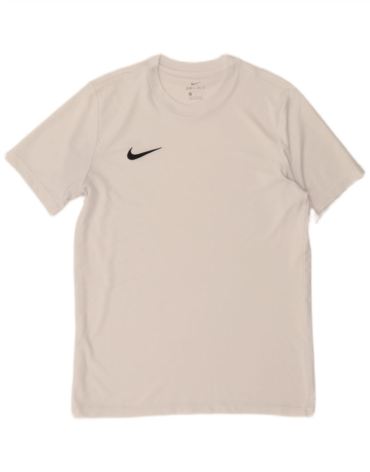 Nike Herre Dri Fit T-Shirt Top Stor Hvid