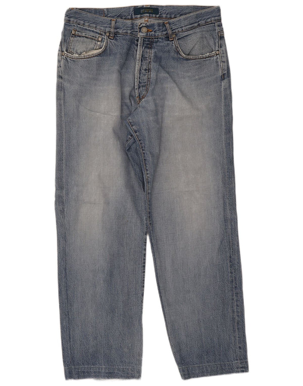 Zara Straight Jeans til mænd EU 46 XL W36 L29 Blå Bomuld