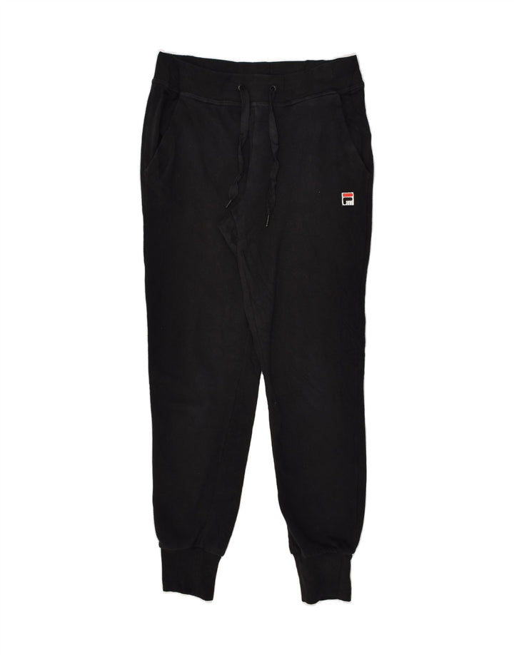 FILA Womens Tracksuit Trousers Joggers XS Black Cotton | Vintage Fila | Thrift | Second-Hand Fila | Used Clothing | Messina Hembry 