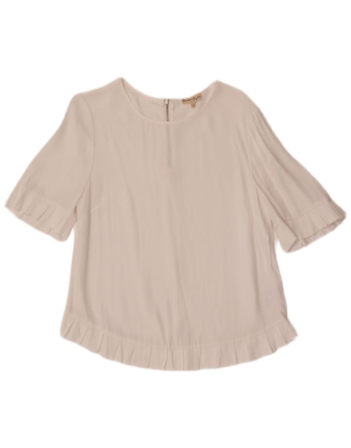 Phase Eight Damebluse Top UK 12 Medium White Viscose
