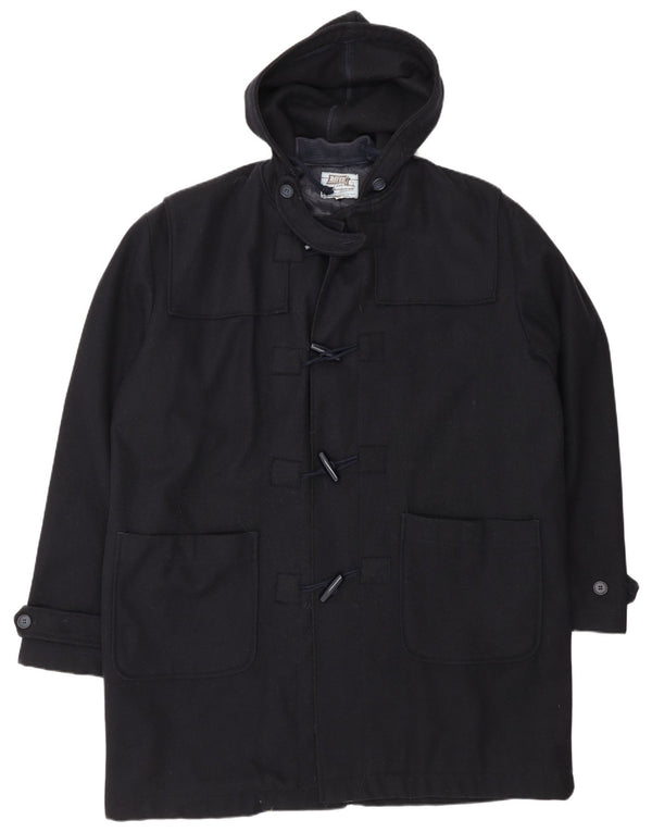Rifle Herre Hooded Duffel Coat UK 42 XL Navy Blue Wool