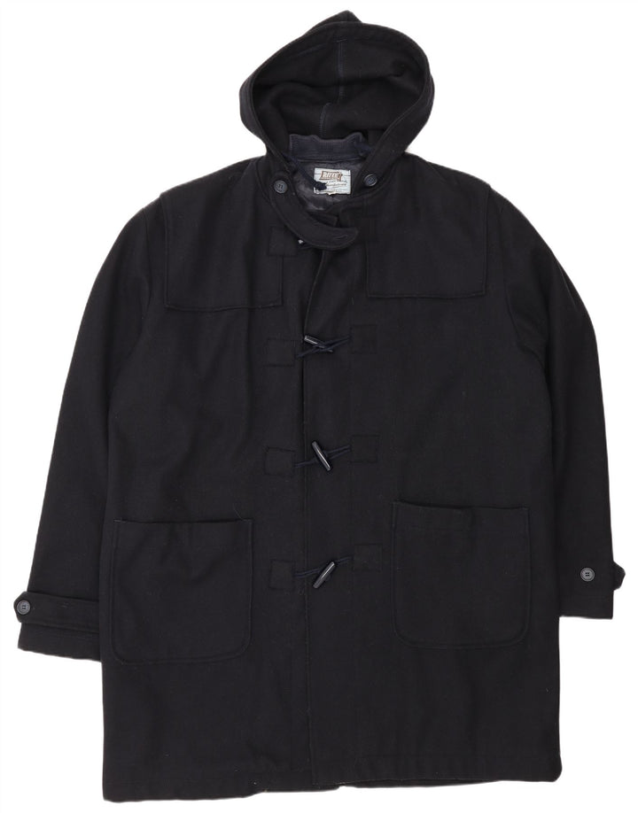Rifle Herre Hooded Duffel Coat UK 42 XL Navy Blue Wool
