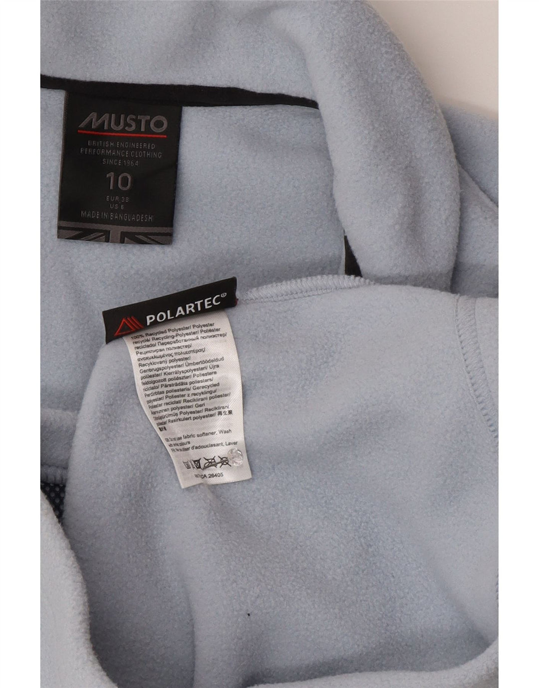 Musto Dame Fleecejakke UK 10 Lille Blå Polyester