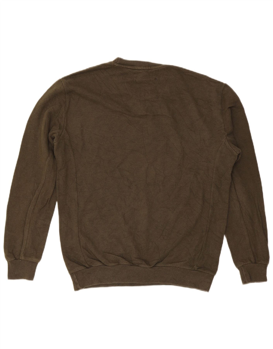Zara Herre trøjetrøje med rund hals Medium Khaki Bomuld