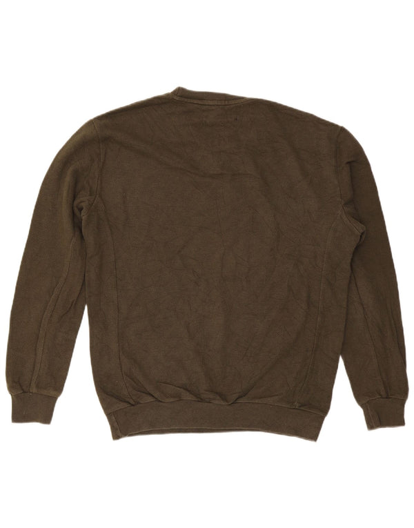 Zara Herre trøjetrøje med rund hals Medium Khaki Bomuld