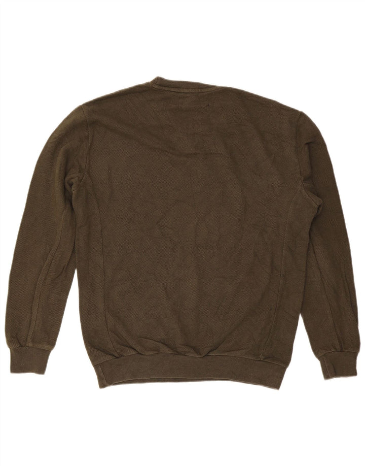 Zara Herre trøjetrøje med rund hals Medium Khaki Bomuld