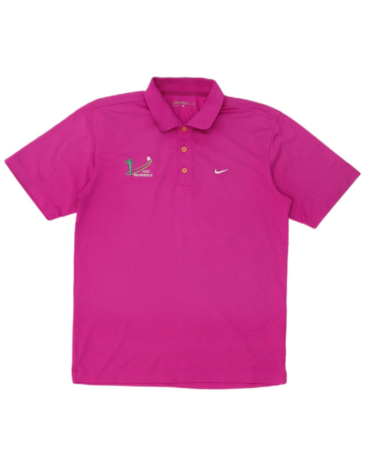 Nike Dri Fit poloshirt til mænd Medium Pink Polyester