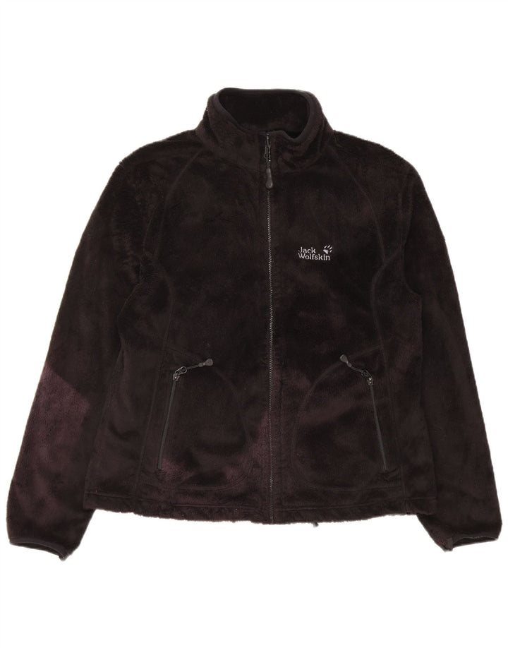 Jack Wolfskin Dame Liner Fleece Jakke UK 16 Stor Sort Polyester