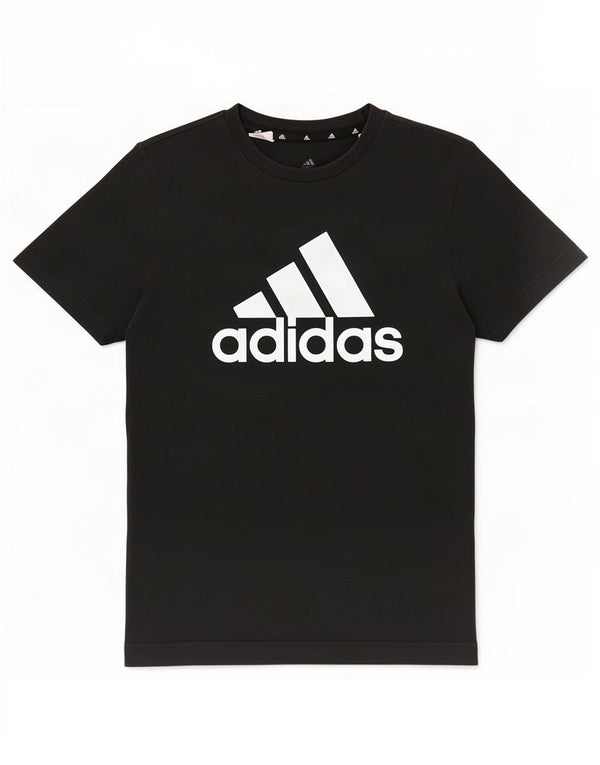 Adidas drenge grafisk t-shirt top 13-14 år sort bomuld