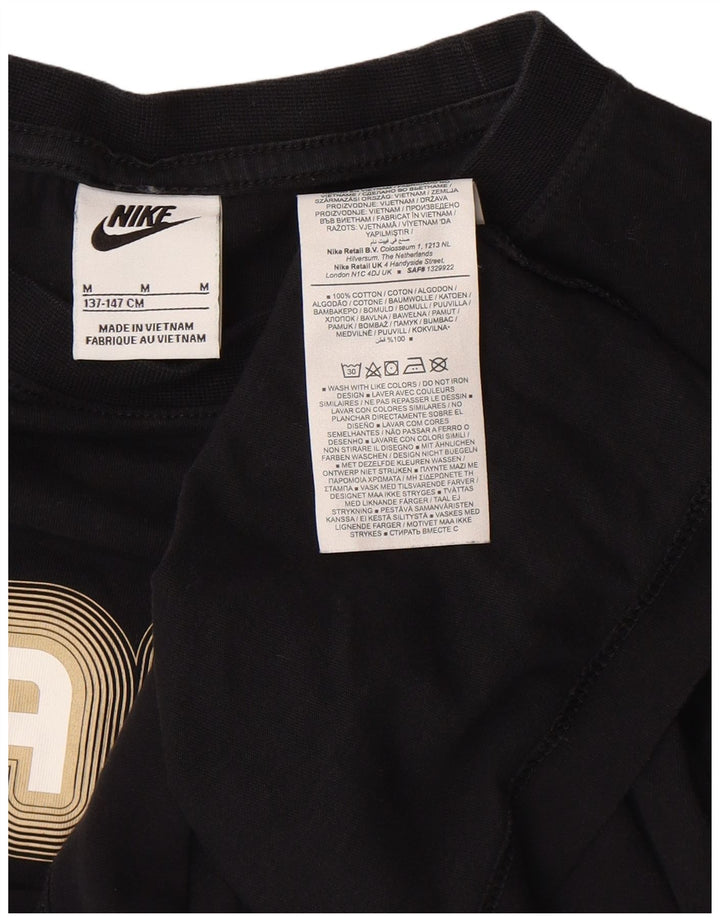 Nike drenge grafisk t-shirt top 10-11 år medium sort bomuld