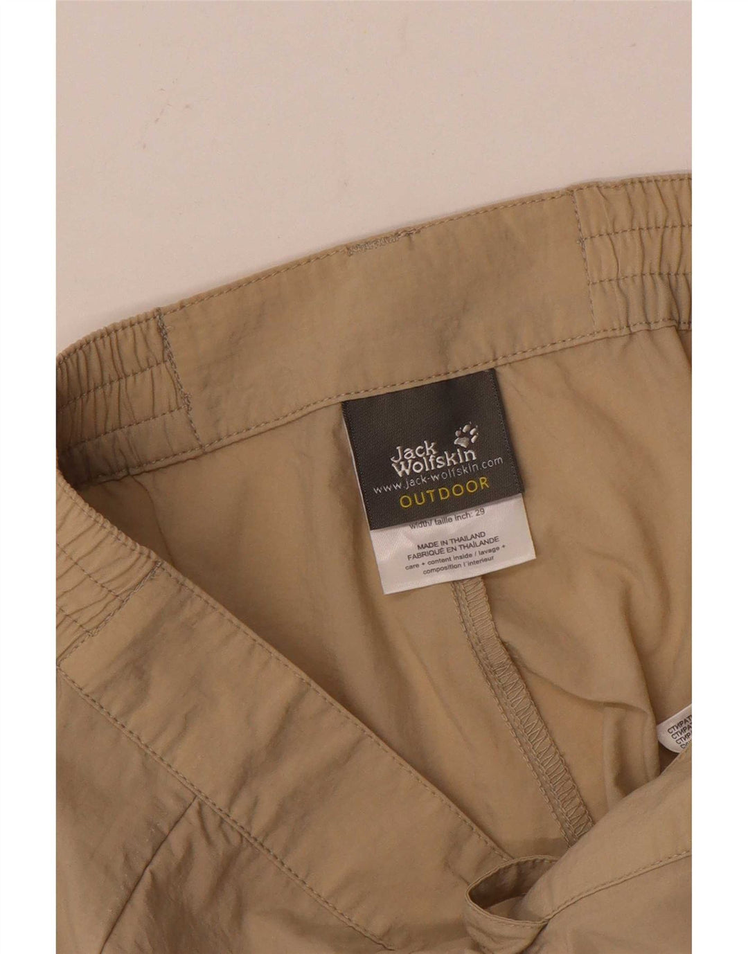 Jack Wolfskin Dame Cargo Shorts UK 10/12 Small W29 Beige Polyamid