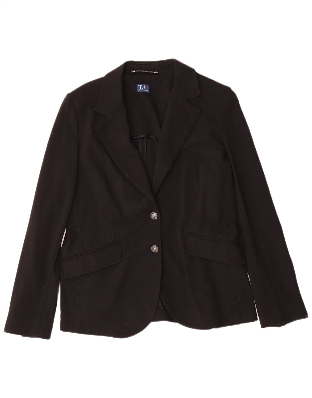 Trussardi Jeans Dame 2 Button Blazer Jacket IT 46 Stor Sort Viscose