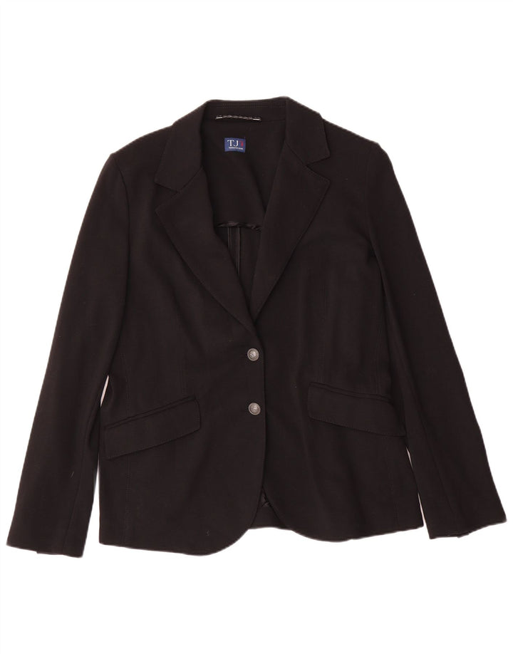 Trussardi Jeans Dame 2 Button Blazer Jacket IT 46 Stor Sort Viscose