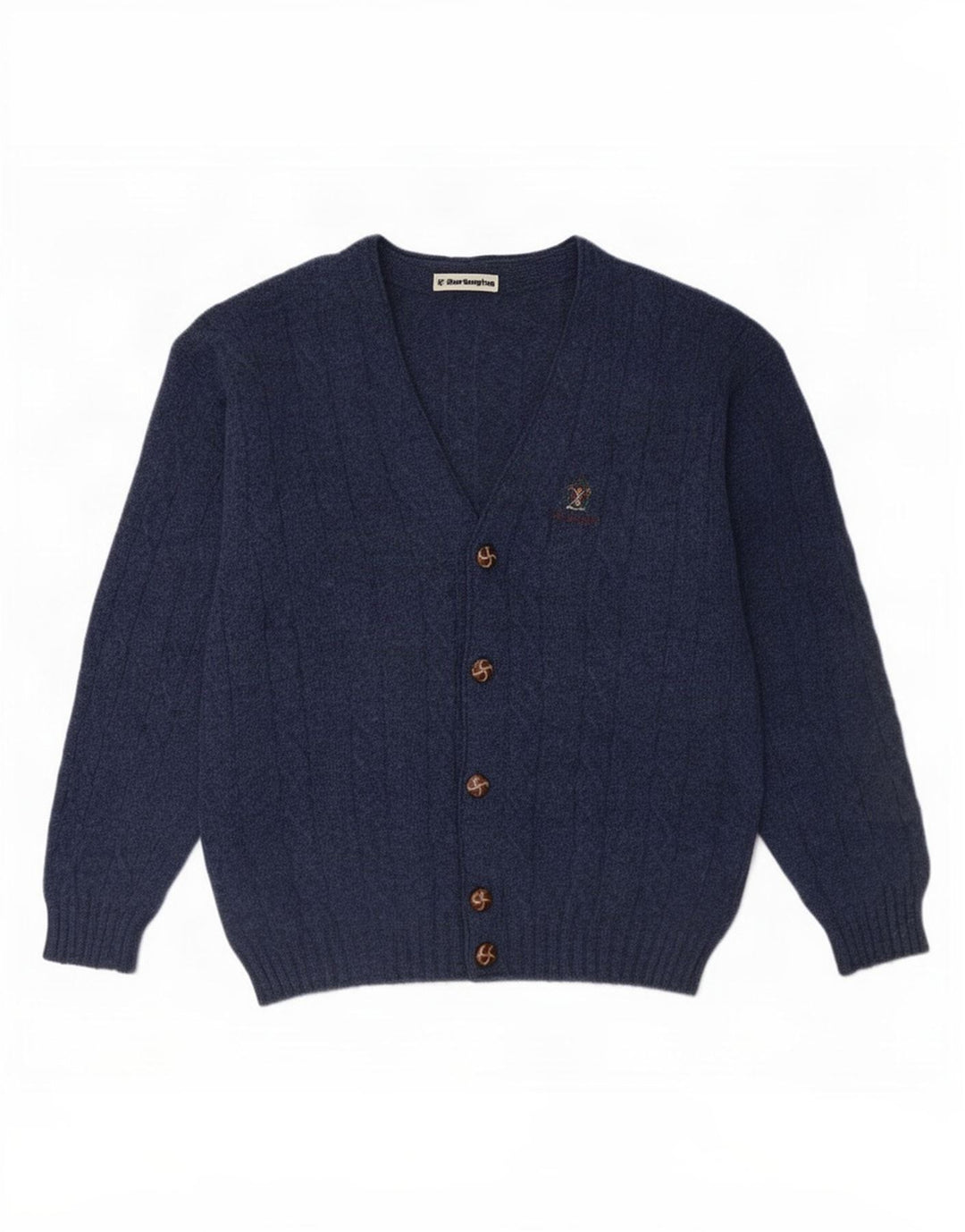Burlington Herre Cardigan Sweater IT 48 Medium Marineblå Uld
