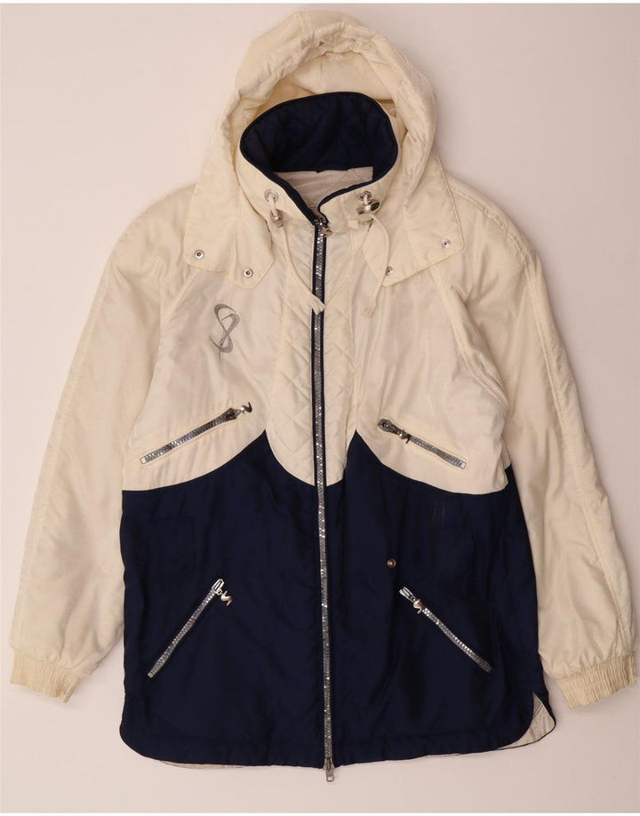 SPORTALM Dame Oversized grafisk vindjakke EU 38 Medium Off White