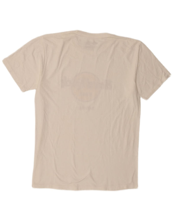 Hard Rock Cafe Herre Sevilla Grafisk T-Shirt Top Stor Hvid Bomuld