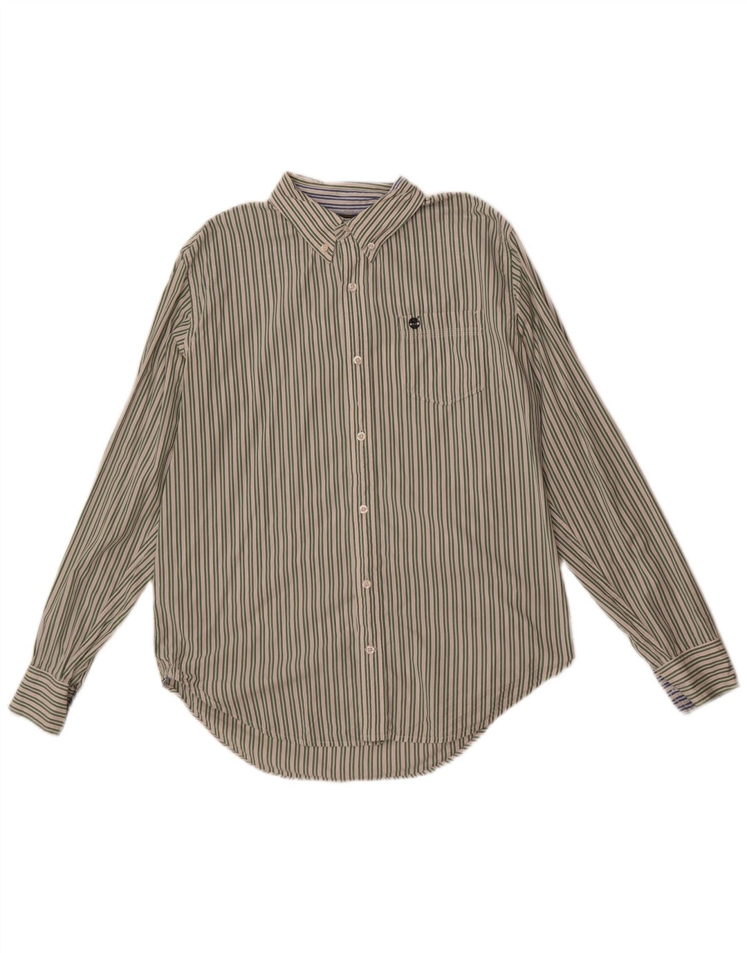 Timberland Herre Slim Fit Skjorte Stor grøn stribet bomuld