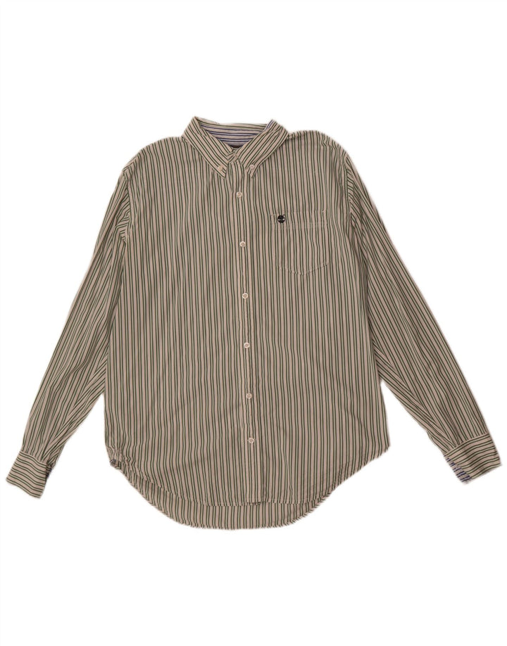 Timberland Herre Slim Fit Skjorte Stor grøn stribet bomuld