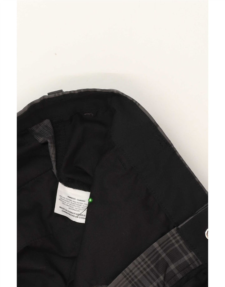 Nike Herre Dri Fit lige Chinobukser W34 L31 Grå ternet polyester