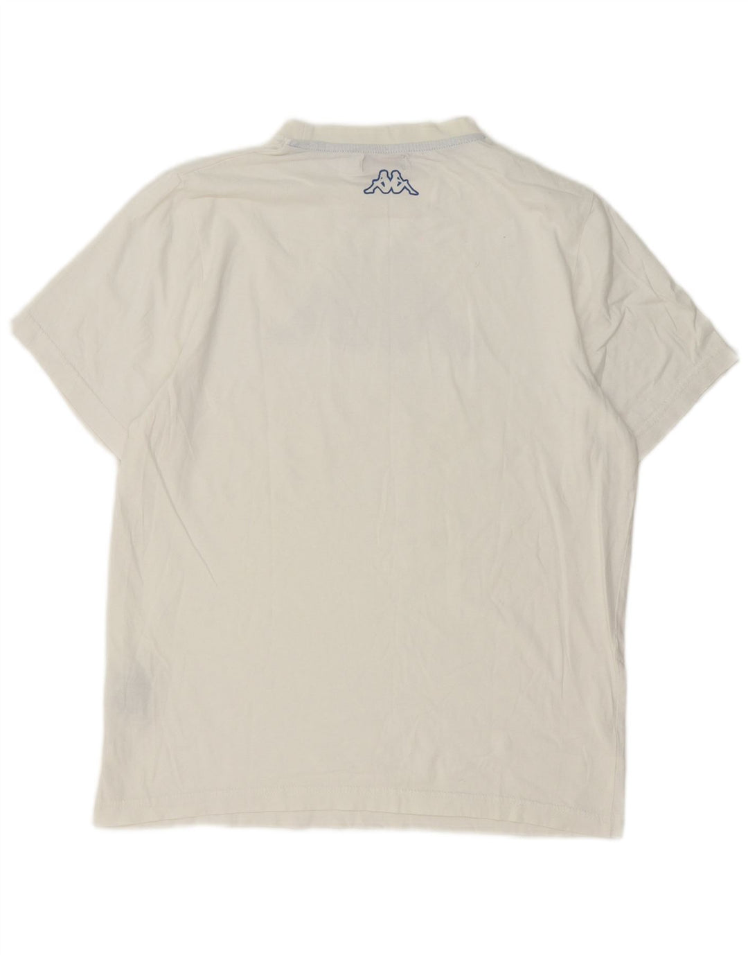 Kappa Herre Grafisk T-Shirt Top Medium Hvid Bomuld