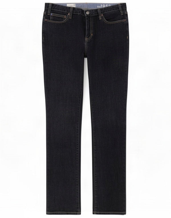 Gap Dame Skinny Jeans US 10 Large W32 L32 Navy Blue Cotton