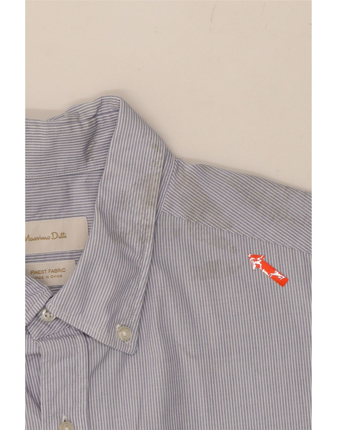 MASSIMO DUTTI Mens Short Sleeve Shirt XL Blue Pinstripe Vintage Massimo Dutti and Second-Hand Massimo Dutti from Messina Hembry 