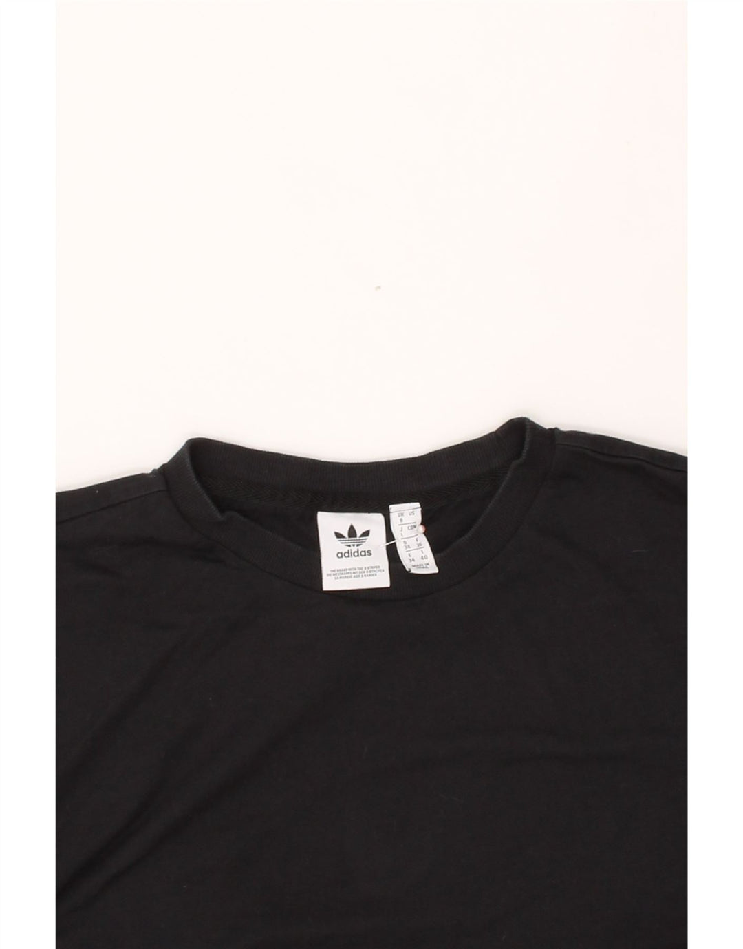 ADIDAS Womens Oversized T-Shirt Top UK 8 Small  Black Cotton Vintage Adidas and Second-Hand Adidas from Messina Hembry 