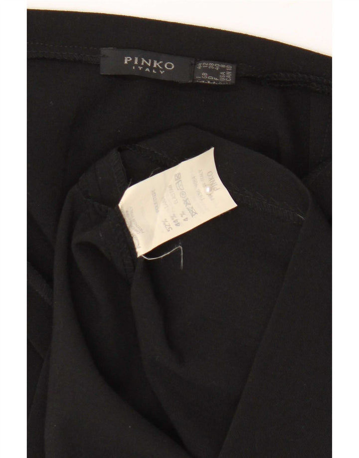 Pinko Dame Mini Nederdel UK 12 Medium W30 Sort Polyester