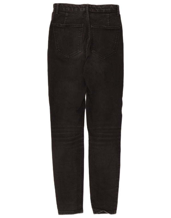 Zara Dame Skinny Jeans EU 36 XS W26 L27 Sort Bomuld