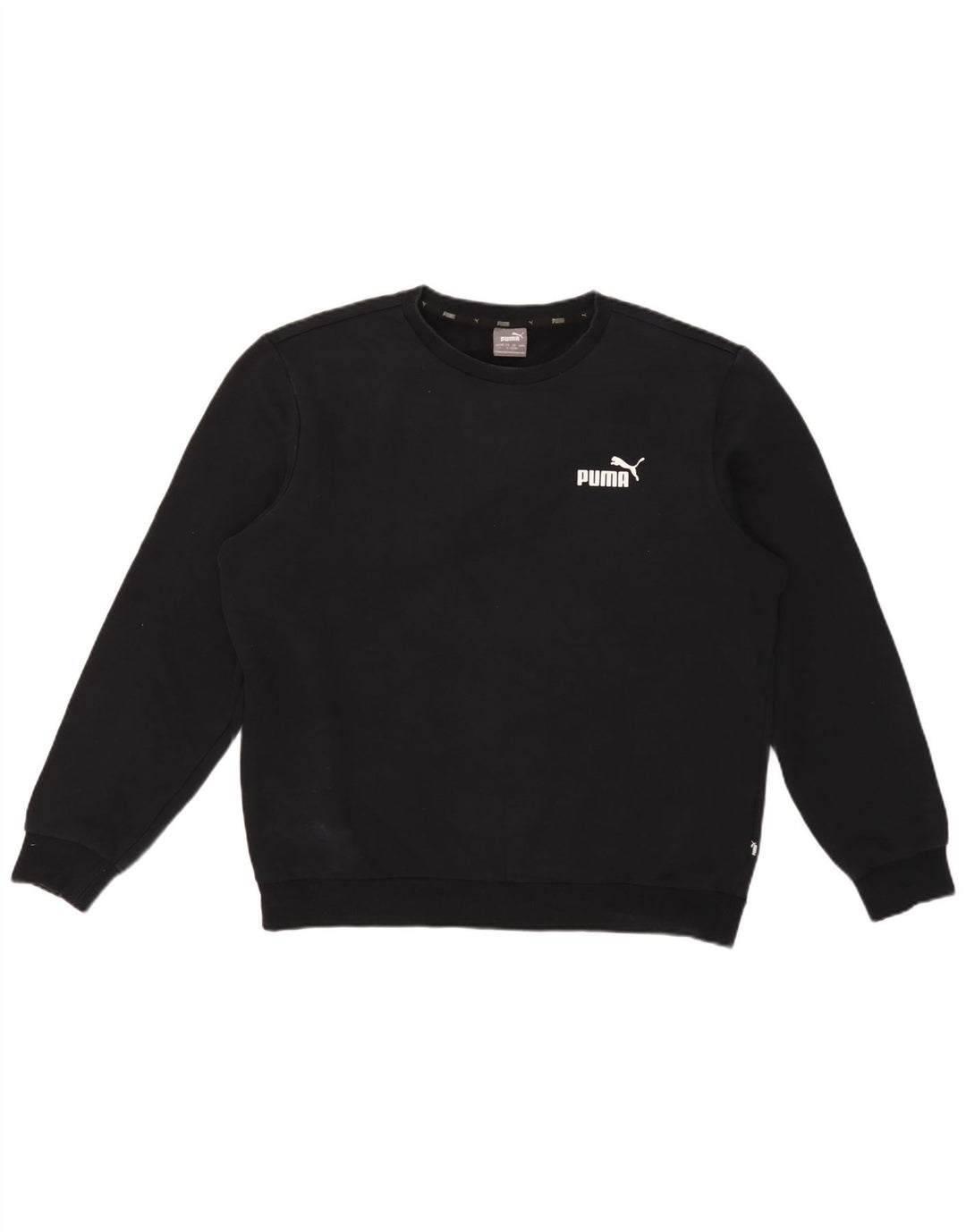 Puma Herre Sweatshirt Jumper Stor Sort Bomuld