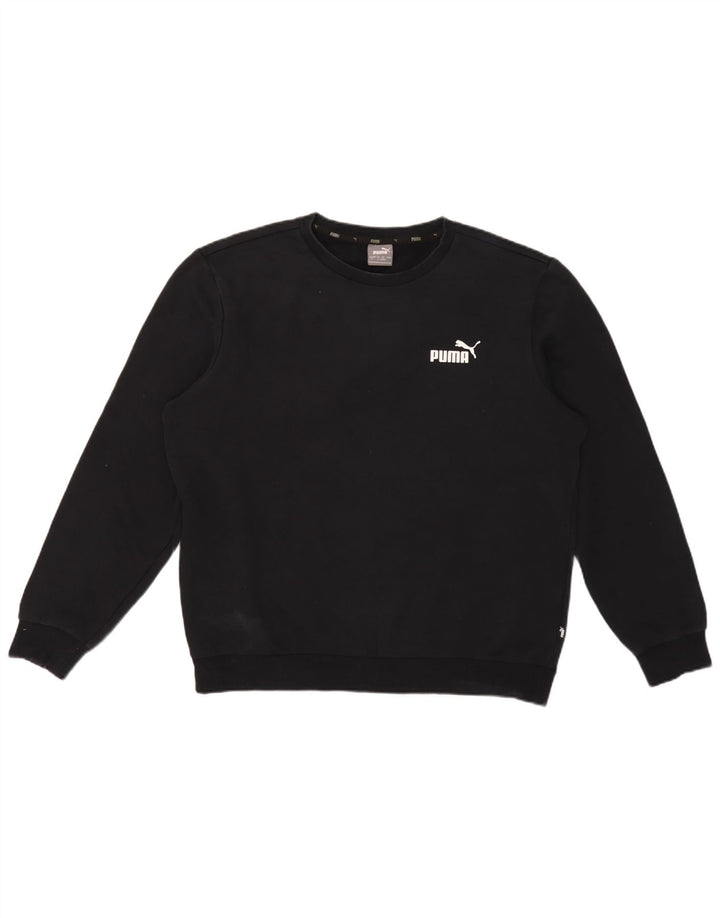Puma Herre Sweatshirt Jumper Stor Sort Bomuld