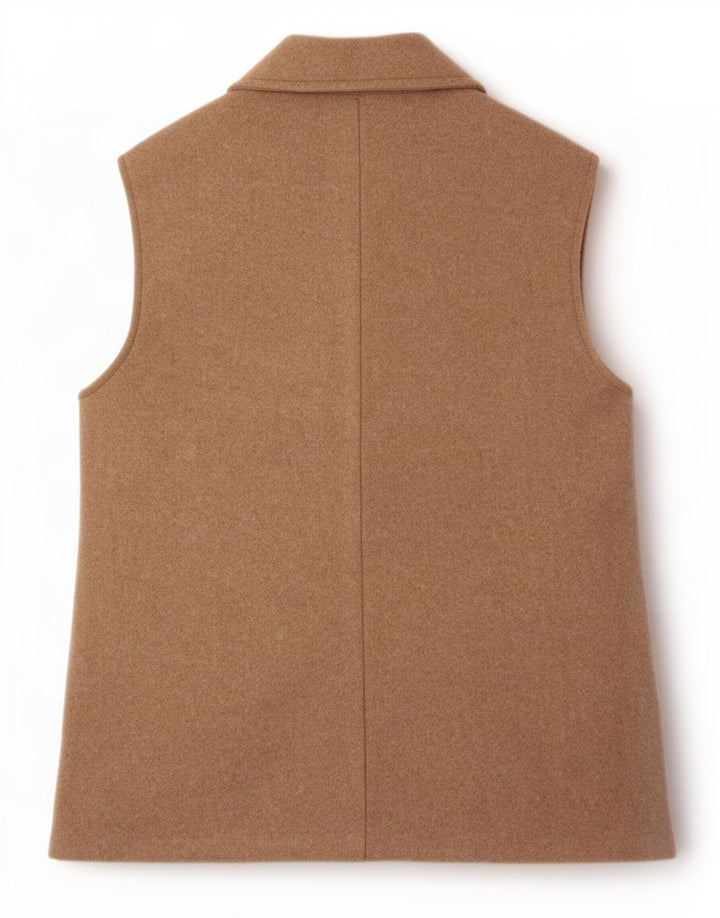 Zara Dame Oversized ærmeløs blazerjakke UK 14 Medium Beige