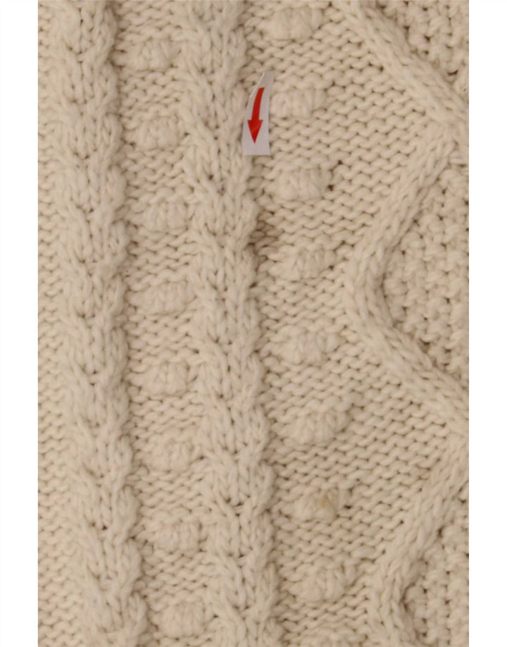 Zara Dame Oversized Turtle Neck Jumper Sweater UK 16 Large Beige
