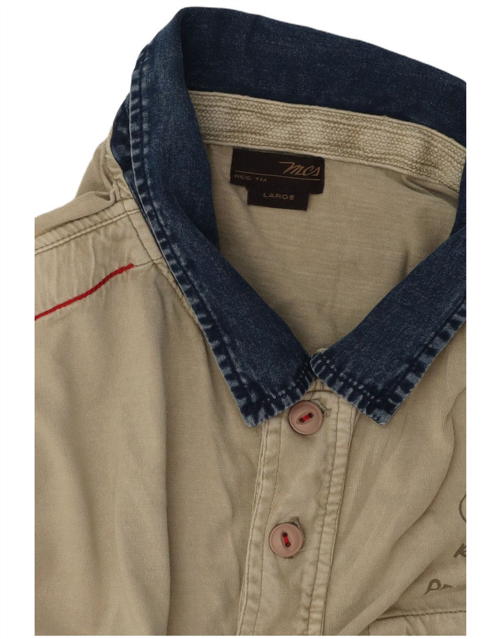 Marlboro Classics Grafisk Polo Shirt til mænd Large Green Colourblock