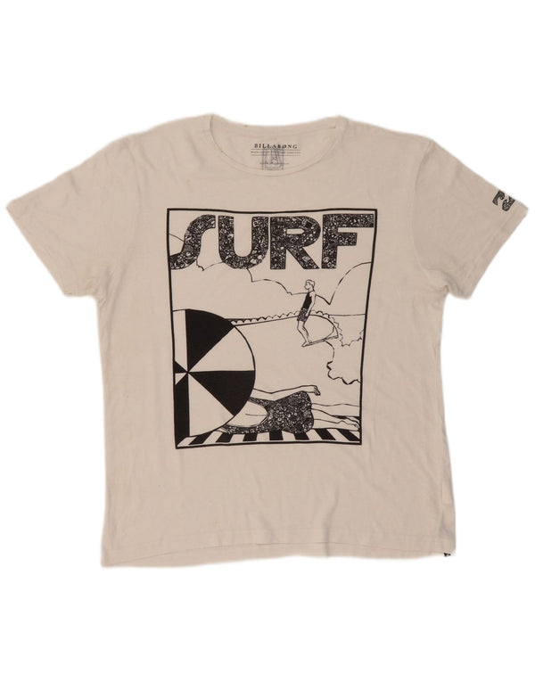 BILLABONG Herre Grafisk T-Shirt Top XL Hvid Polyester