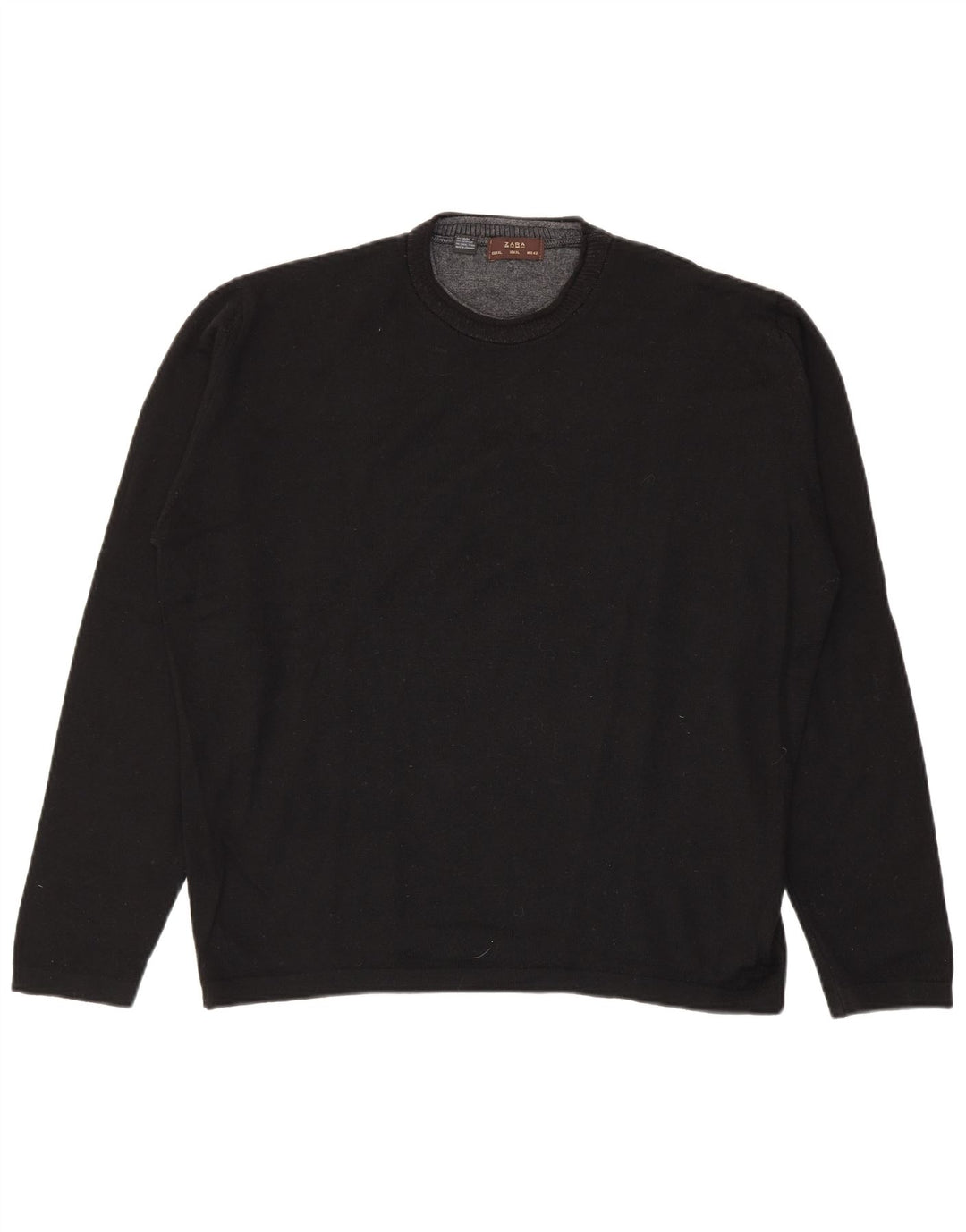 Zara Herre sweater med rund hals XL sort uld