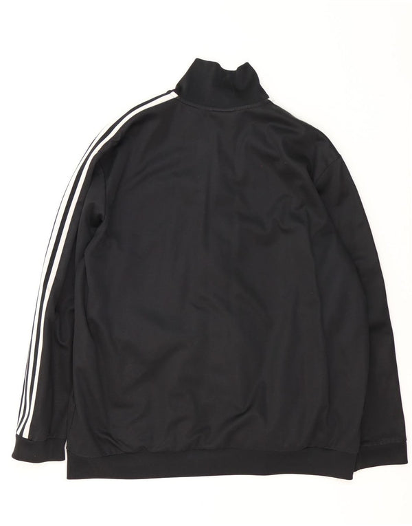 Adidas Mens Tracksuit Top Jacket 2XL Black Polyester