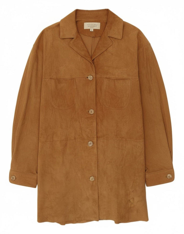 Vintage ruskindsfrakke til kvinder IT 42 Medium Beige Læder