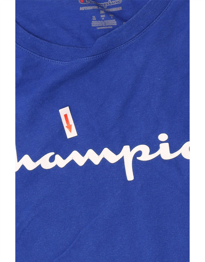 Champion Herre grafisk T-shirt Top Medium Blue