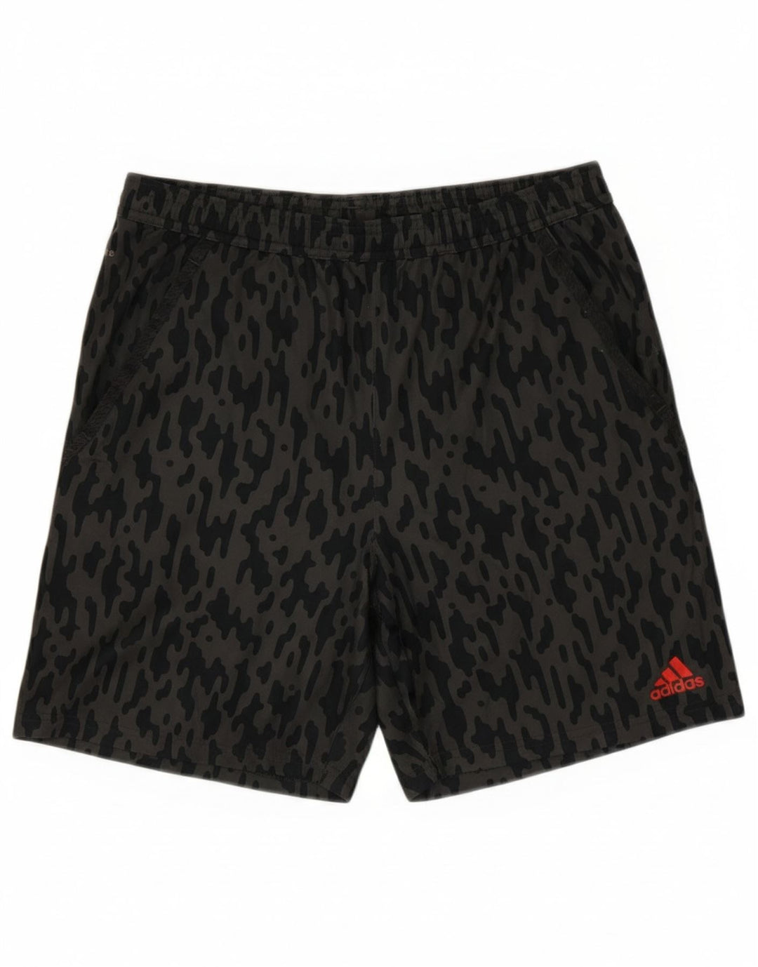 ADIDAS Boys Climalite Sport Shorts 13-14 Years  Grey Camouflage Polyester
