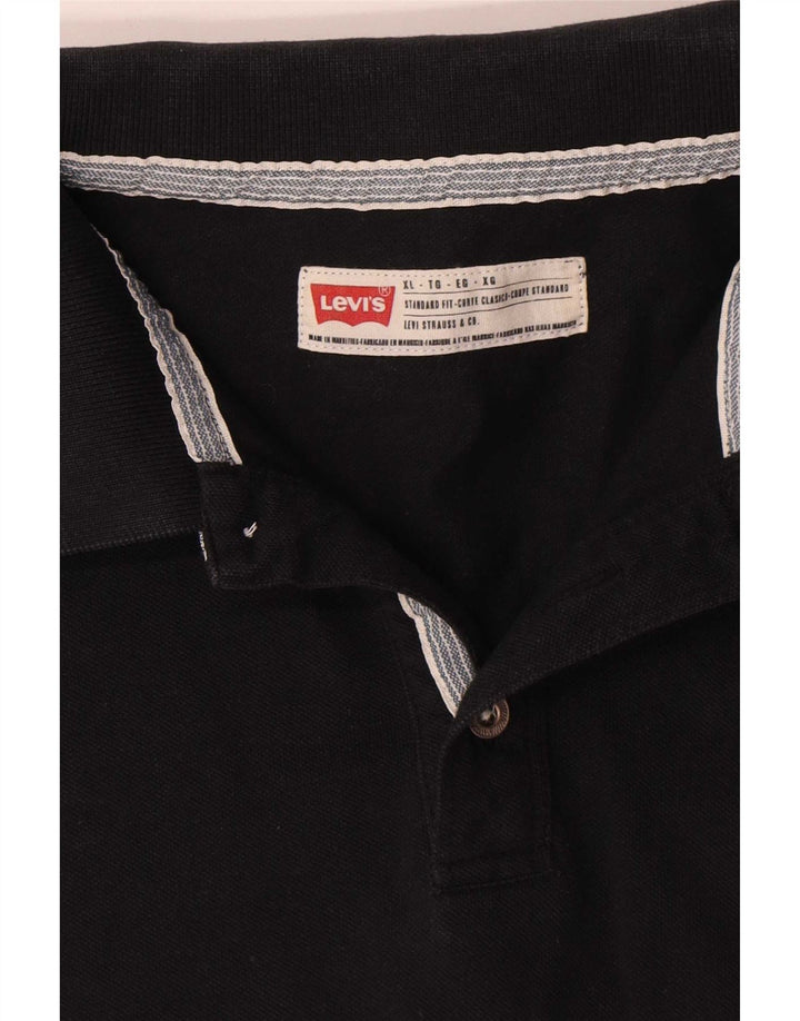 Levi's herre poloshirt XL sort bomuld