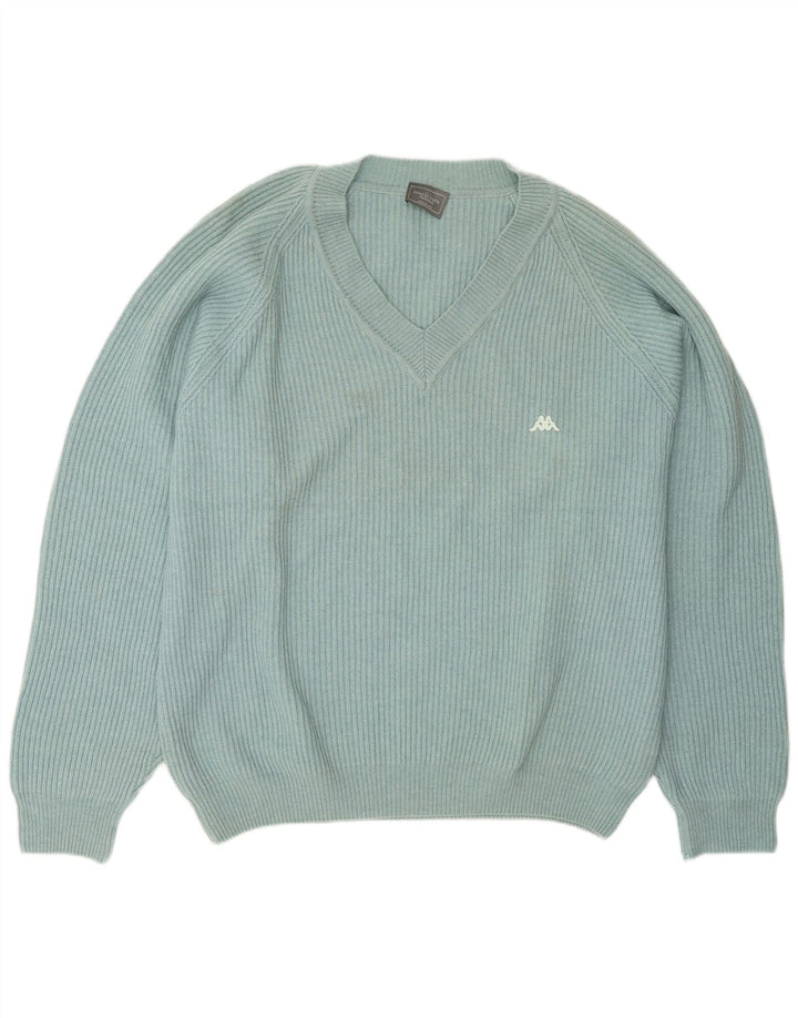 Kappa Herre V-hals sweater Stor blå uld