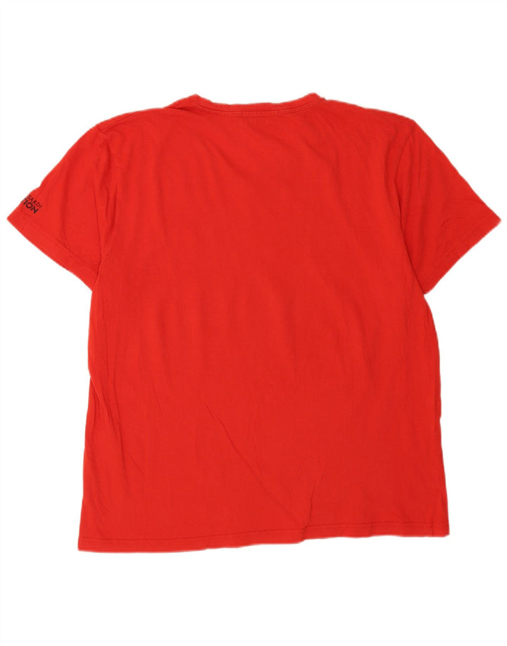 Trussardi Herre Grafisk T-Shirt Top 2XL Rød
