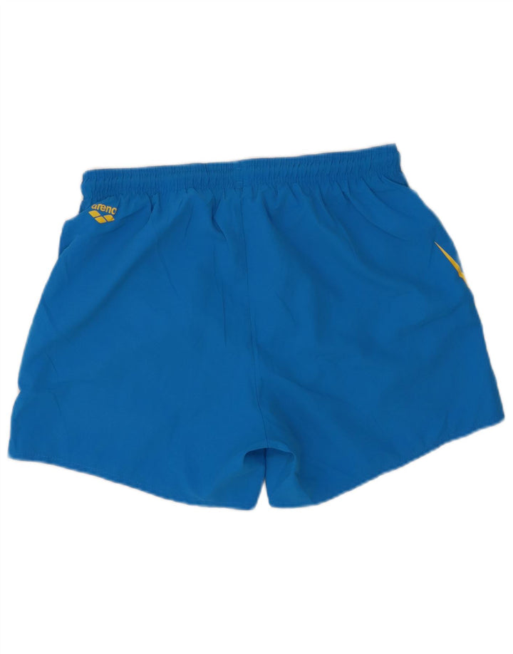 ARENA Womens Graphic Sport Shorts UK 14 Large  Blue